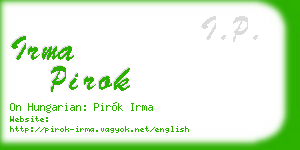 irma pirok business card